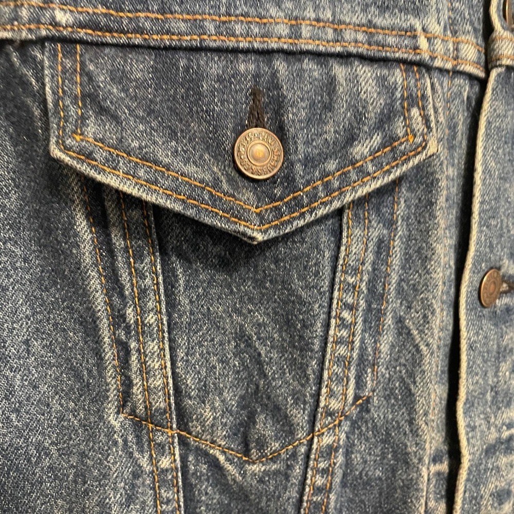 Vtg Levi's 71506 Type III Trucker Denim Jckt Men's 44L Brown Patch USA Big &Tall - Picture 2 of 10